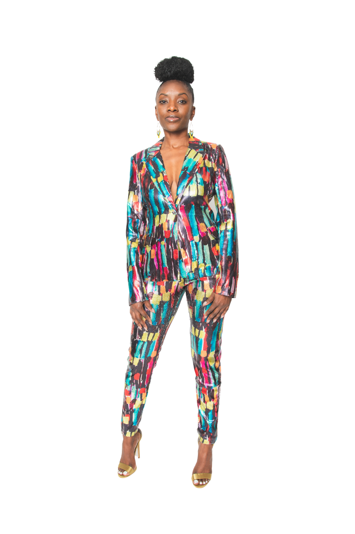 Sequin pant suit sales